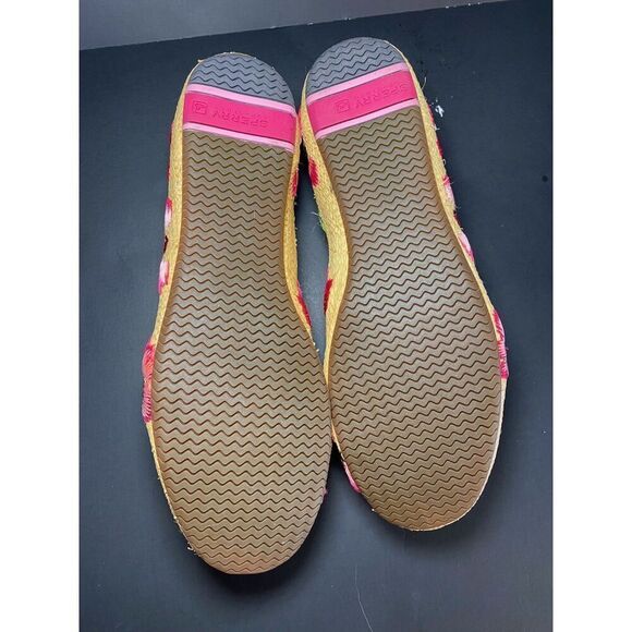 Sperry Top Sider Marin Raffia Flat Floral Pom Women  Sz 7 - Picture 9 of 10